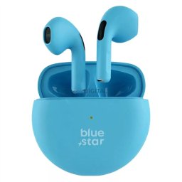 Stereo bluetooth headset vezeték nélküli töltőtokkal, TWS, BT5.3, kék, BlueStar Circle Beat TX3