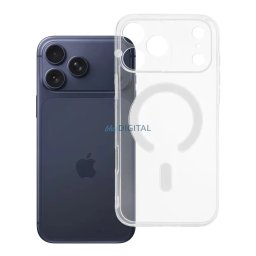 Iphone 18 Pro Max (6,9") szilikon tok, átlátszó, 2mm, magsafe, kamera védelemmel, Clear Mag