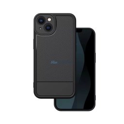 iPhone 16 Pro (6,3") hátlap tok, TPU tok, kamera védelemmel, fekete, Simple carbon