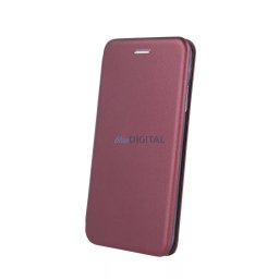 Samsung Galaxy S26 Ultra könyvtok, mágneszáras, flip tok, szilikon keretes, bordó, SM-S948, Diva
