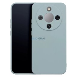 Honor Magic 8 Lite szilikon tok, matt, velúr belső, ezüst, Silicone Case