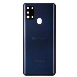 Samsung Galaxy A21s gyári készülék hátlap, bontott, kamera lencsével, fekete, SM-A217