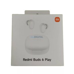 Stereo bluetooth headset vezeték nélküli töltőtokkal, TWS, fehér, Xiaomi Redmi Buds 6 Play