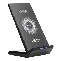 Wireless vezeték nélküli töltő állvány, 15W, fekete, OBAL:ME StandCharger