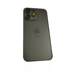 iPhone 13 Pro (6.1") készülék hátlap, kamera lencsével / sim tálcával, akkufedél, fekete, AAA+ minőségű