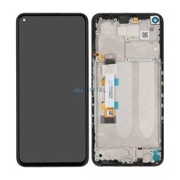 Xiaomi Redmi Note 9 5G / Note 9T LCD + érintőpanel kerettel, fekete, gyári