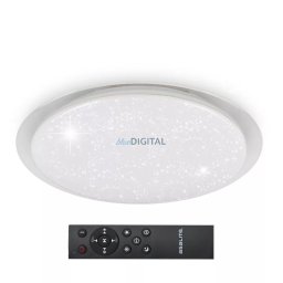 Asalite LED Mennyezeti Lámpa EMMA 72W 3000K/4000K/6500K (6120 lumen) Kerek/Csillagos+Távirányító CCT