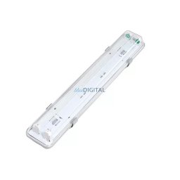 Asalite Prémium IP65 Por-és Páramentes Armatúra 2x60cm T8 LED Csőre Előkészítve (2x9W fénycső nem tartozék)