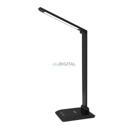 Asalite LED Asztali Lámpa Dimmerelhető 7W (450 lumen) CCT Wireless USB Fekete