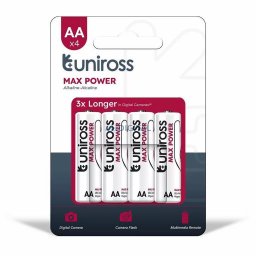 Uniross MAX POWER Alkáli Ceruza Elem AA (LR6) (1,5V) B4
