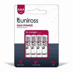 Uniross MAX POWER Alkáli Mikro Elem AAA (LR03) (1,5V) B4