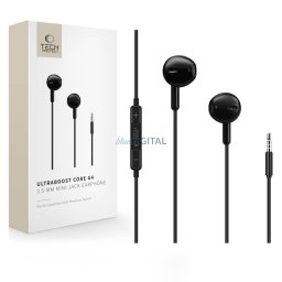 Tech-Protect UltraBoost G4 3.5mm Jack Headset - Fekete