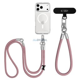 Tech-Protect C10S CrossBody csukló és vállpánt / univerzális Telefon pánt - Rózsaszín