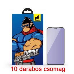 Apple iPhone XS Max/11 Pro Max TG Anti-Blue Light 10 Darabos 2.5D Full Üvegfólia - Fekete