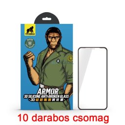 Apple iPhone XS Max/11 pro Max TG Armor 3D Silicone Edge 10 Darabos Full Üvegfólia - Fekete