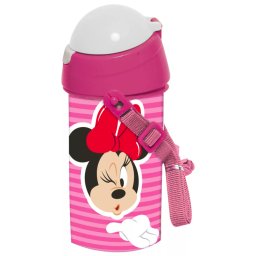 Minnie műanyag szívószálas kulacs akasztóval 500 ml Nr 01