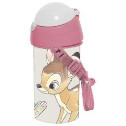 Bambi műanyag szívószálas kulacs akasztóval 500 ml Nr 01