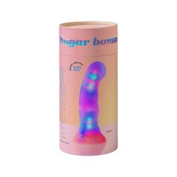Love to Love Sugar Bomb - világító LED-es szilikon dildó (rózsaszín-sárga) - 16,9 cm