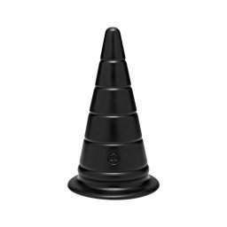 Doc Johnson TitanMen Anal Stretcher - kúpos anál tágító plug (fekete) - 15 cm