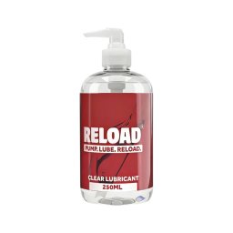 Reload - átlátszó vízbázisú síkosító pumpás flakonban (250ml)