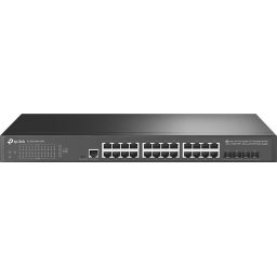 TP-Link TL-SG3428X-UPS JetStream L2 kapcsoló 24x GElan 4x10GE SFP és UPS tartalék tápellátás