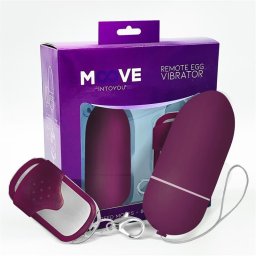 Moove - vibrációs tojás, távirányítóval (L méret, lila)