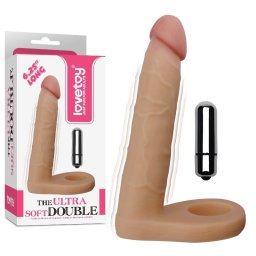 LoveToy - The Ultra Soft Double dildó vibrációval (6,5")