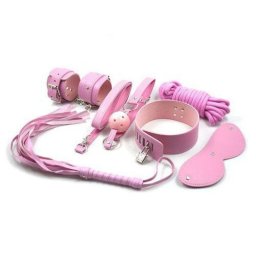 Toyz4Lovers BDSM kötöző készlet taszító, bilincs, maszk rózsaszín