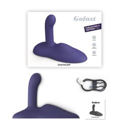 Love to Love GoFast - lökő és csiklóizgató vibrátor tapadókoronggal (kék)