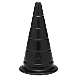 Doc Johnson TitanMen Anal Stretcher - kúpos anál tágító plug (fekete) - 15 cm