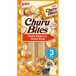 Inaba Cat Churu Bites macskáknak (csirke) (24 csomag | 24 x [3 x 10 g])