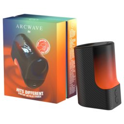 Arcwave Air - léghullámos, nyújtható akkus maszturbátor (fekete)