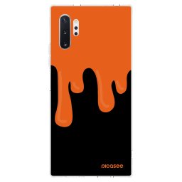 Átlátszó szilikon tok az alábbi mobiltelefonokra Samsung Galaxy Note 10+ N975F - Orange spooky