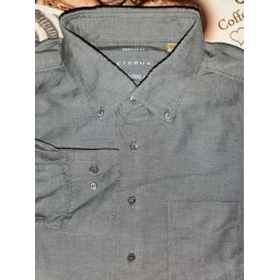 Eterna upcycling shirt regular fit szürke ing, 45 /46