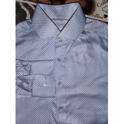 Eterna Meisterhaft 1863 modern fit kék mintás ing, 43