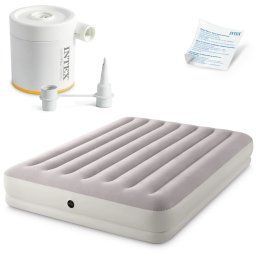 Intex 64179 kétszemélyes felfújható ágy elektromos pumpával, 203 × 152 × 30 cm
