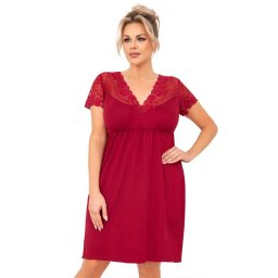 Livia hálóing, plus size, borvörös