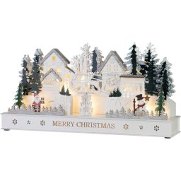 Dekoráció MagicHome Karácsony, fa, 15xLED meleg fehér, 45 x 15 x 22.7 cm, elemes