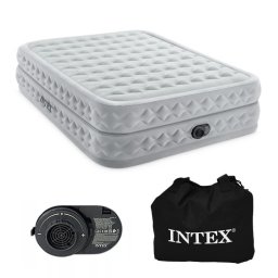 Intex 64490 nagyméretű kétszemélyes felfújható ágy beépített elektromos pumpával, 203 × 152 × 51 cm