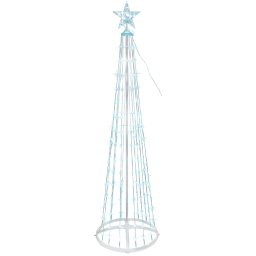 Dekoráció MagicHome Karácsony, fa, 190xLED, hideg fehér, műanyag-réz, 50x180 cm
