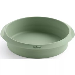 Lékué kerek sütőforma Air Fryerbe, D=20 cm, 23.5x5x23.5 cm, élelmiszeripari szilikon, zöld