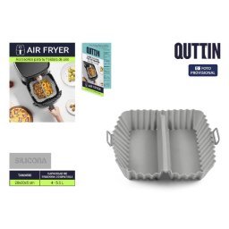 QUTTIN airfryer szilikon négyzet alakú alátét szeparátorral, 20 cm