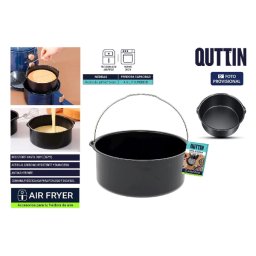 QUTTIN airfryer sütőforma – 19 cm, fogantyúval