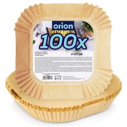 ORION airfryer papírbetét – négyzet alakú, 21×21 cm, 100 db