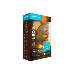 Modee karácsonyi LED fényfüzér – harang formájú izzók, 10 LED, 1,2 m, melegfehér, elemes, csipeszes (C3014)
