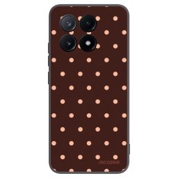 Fekete szilikon tok az alábbi mobiltelefonokra Xiaomi Poco X6 Pro - Peach Dots & Chocolate