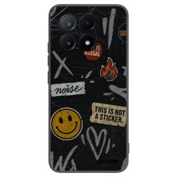 Fekete szilikon tok az alábbi mobiltelefonokra Xiaomi Poco X6 Pro - STICKERS x TAGS