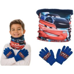 Verdák körsál és kötött kesztyű szett/2db,snood puha polár béléssel