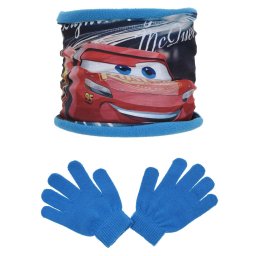 Verdák körsál és kötött kesztyű szett/2db,snood puha polár béléssel