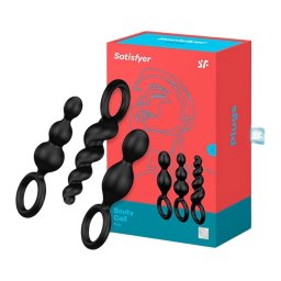Satisfyer - Plugs Booty Call 3 darabos anál dildó szett (fekete)